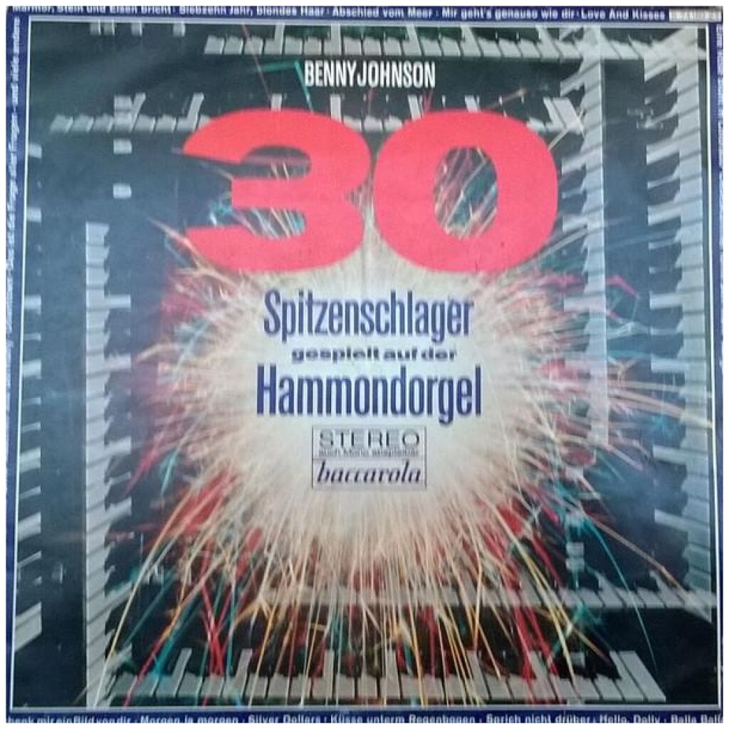 Benny Johnson (2) - 30 Spitzen-Schlager Gespielt Auf Der Hammondorgel (LP)