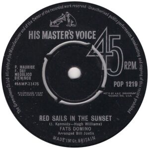 Fats Domino - Red Sails In The Sunset (7, Single)