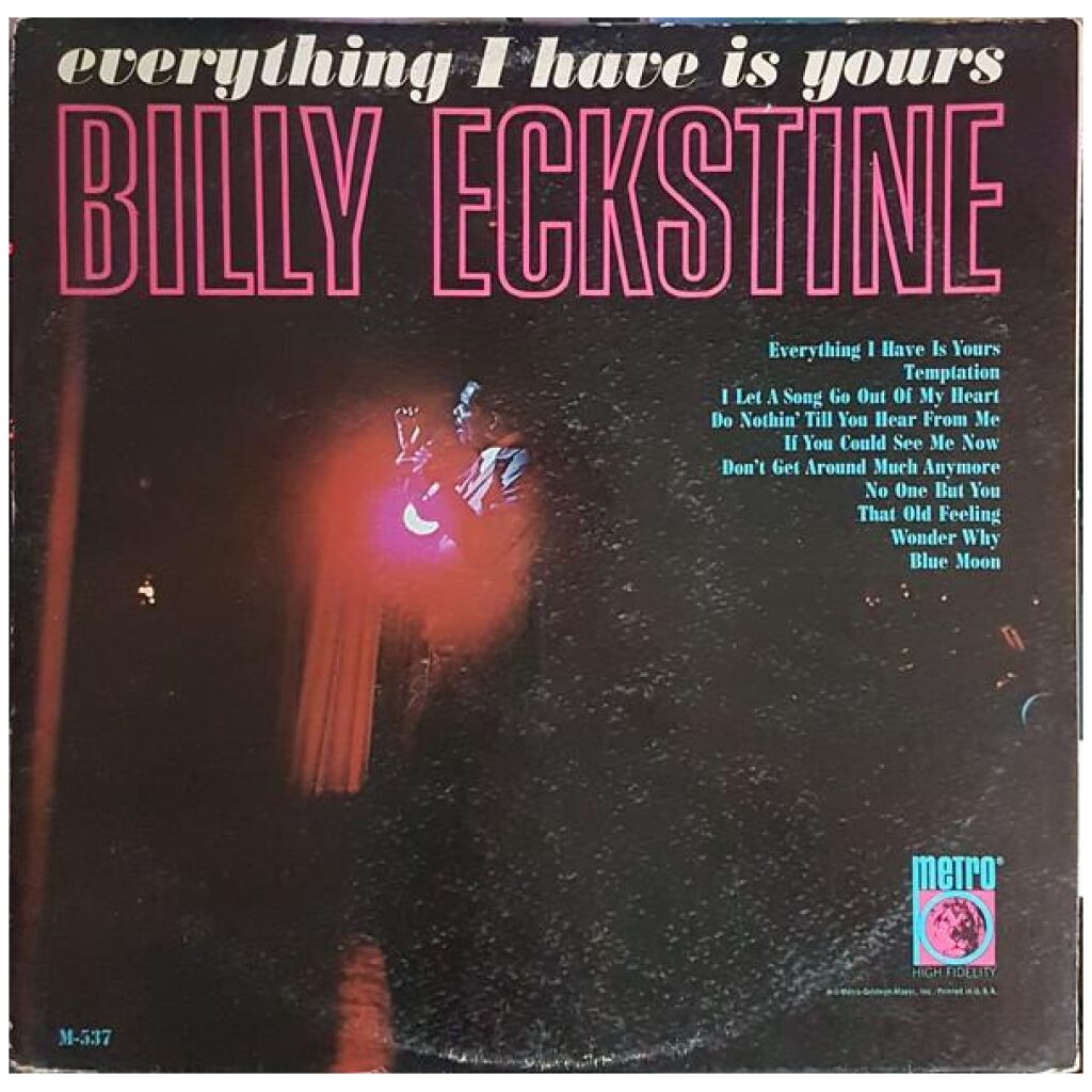 Billy Eckstine - Everything I Have Is Yours (LP, Mono)