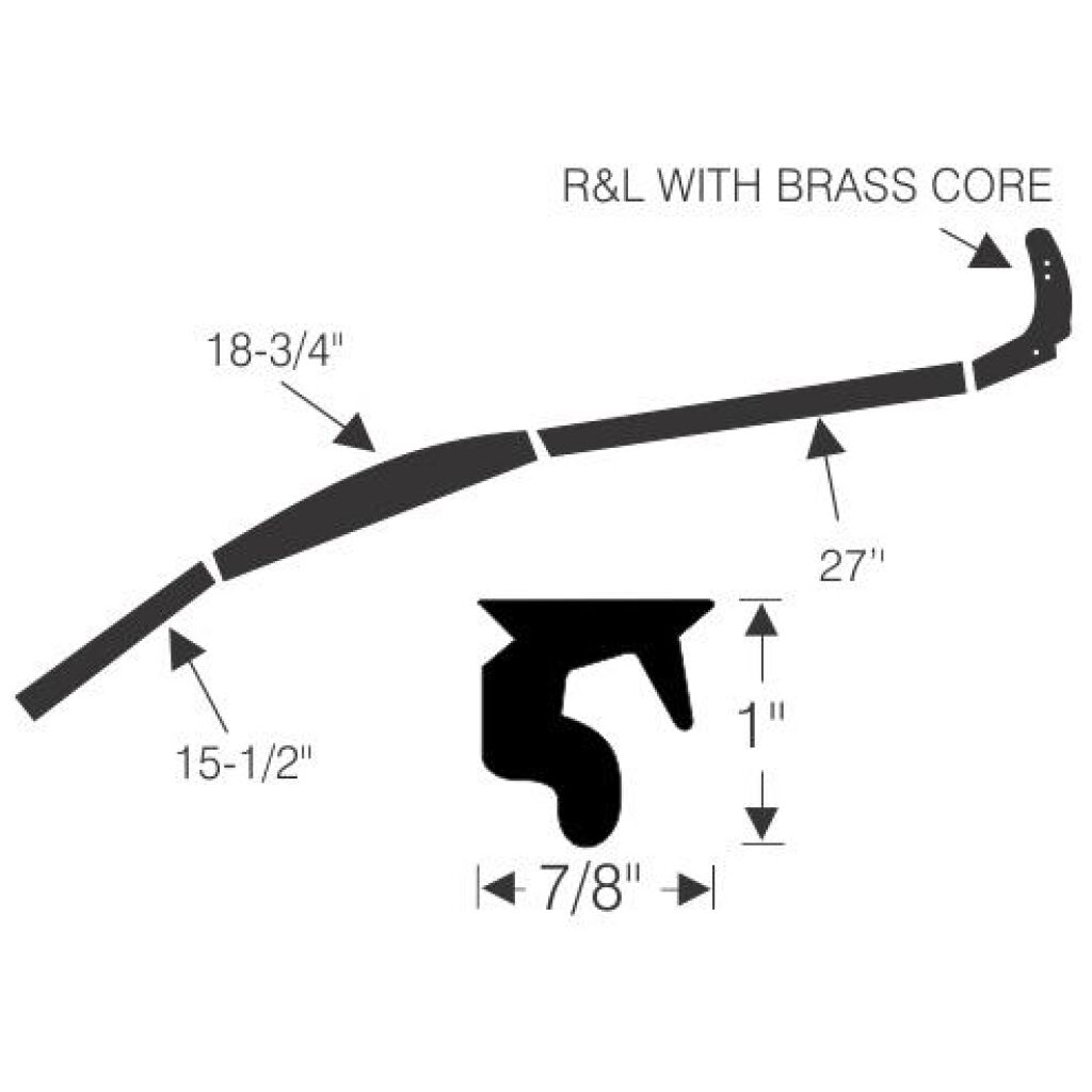 Convertible Roof Rail Weatherstrip