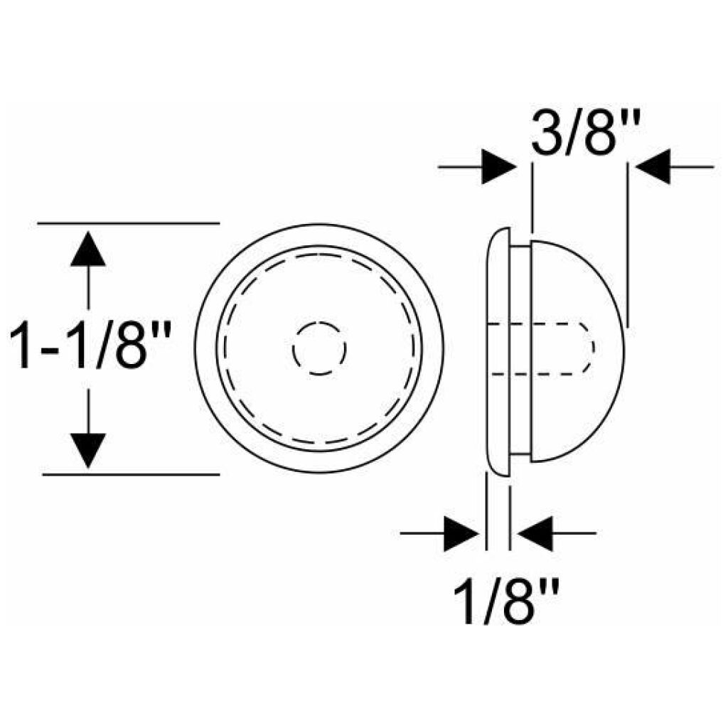 Gummiplugg Evakueringshål 1-1/8" 1940-50 2dr 4dr ht cab sedan Oldsmobile Pontiac Buick Cadillac