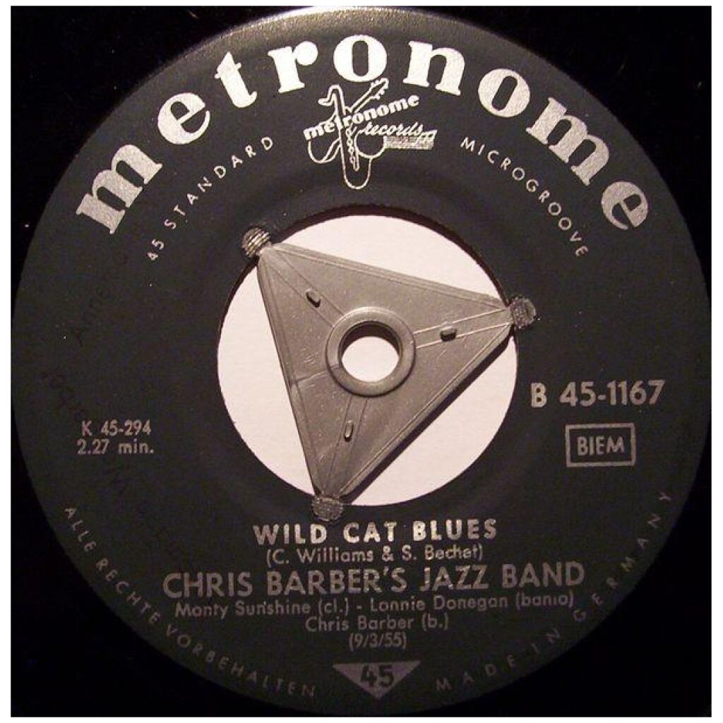 Chris Barbers Jazz Band - Wild Cat Blues / Petite Fleur (7, Single, Tri)