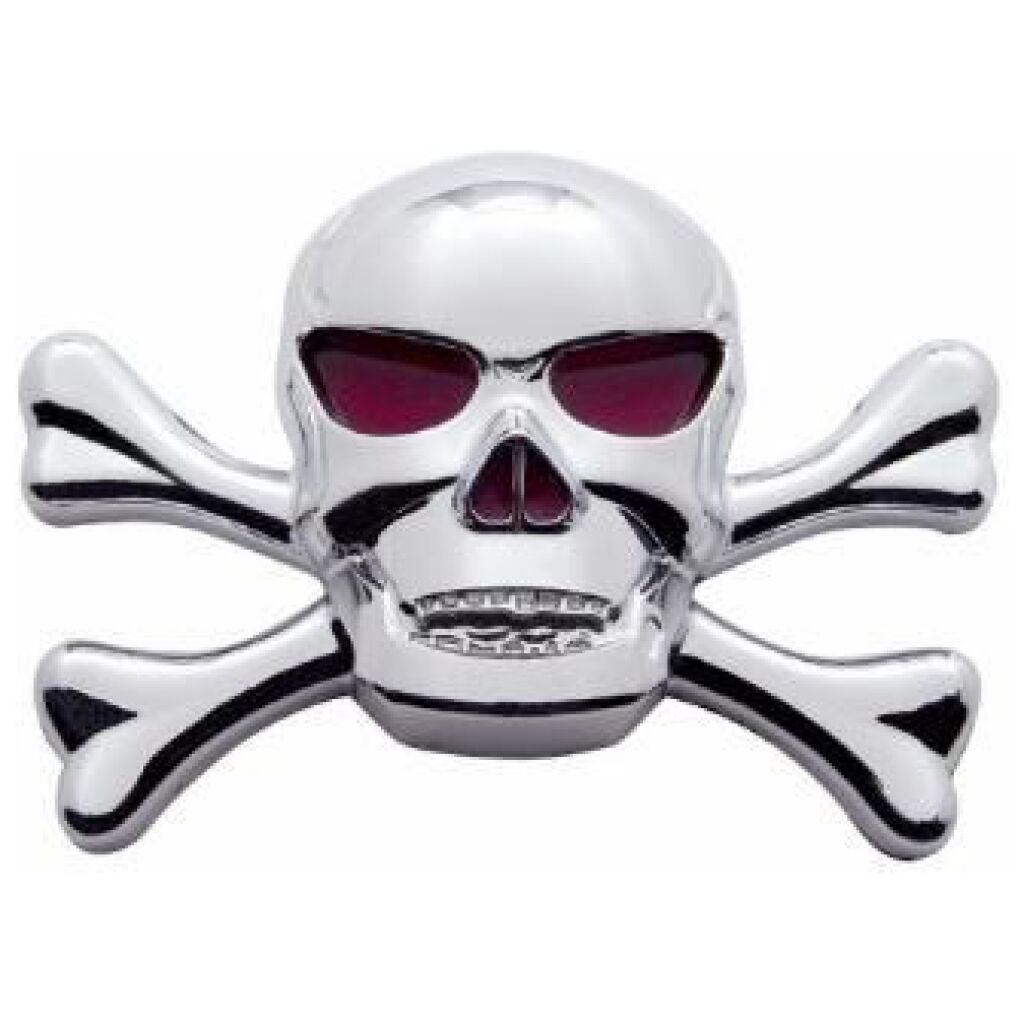 Chrome Skull Accent With Crossbones