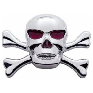 Chrome Skull Accent With Crossbones