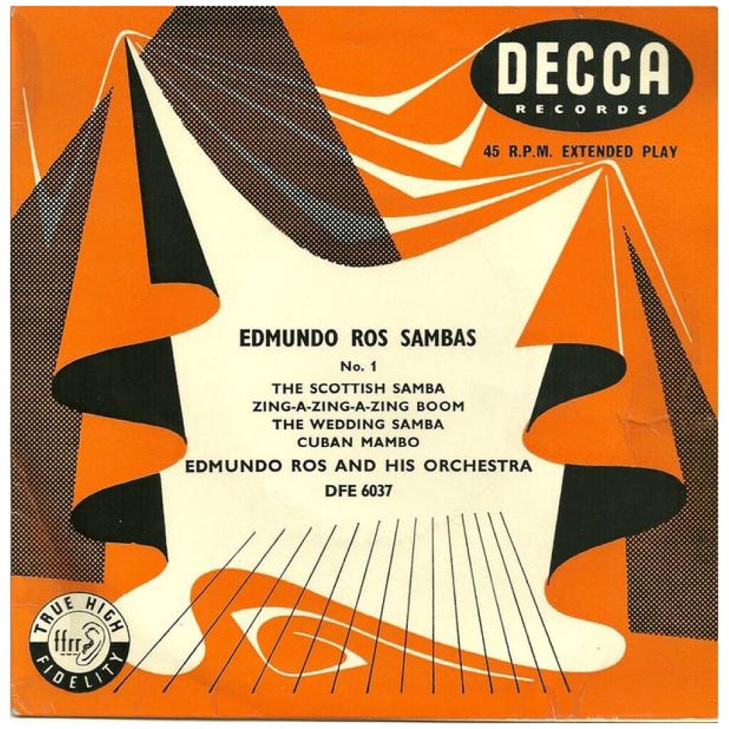 Edmundo Ros & His Orchestra - Edmundo Ros Sambas No.1 (7, EP, Mono)