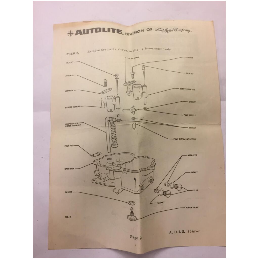 NOS REP.SATS HOLLEY AA1 , 2100 , 211 FÖRGASARE 2-P FORD CT-156 B5AZ-9A580-E