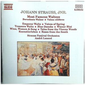 Johann Strauss Jnr.* - André Lenerd*, Strauss Festival Orchestra - Most Famous Waltzes (CD, Comp, RE)