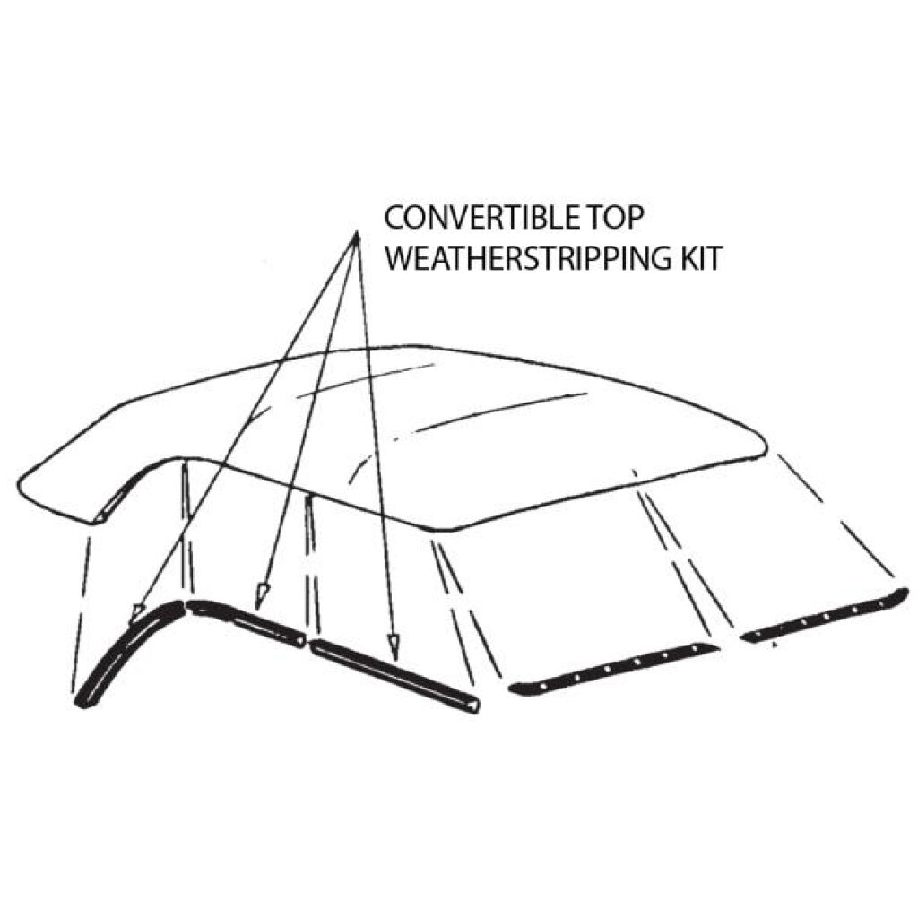 Convertible Roof Rail Weatherstrip