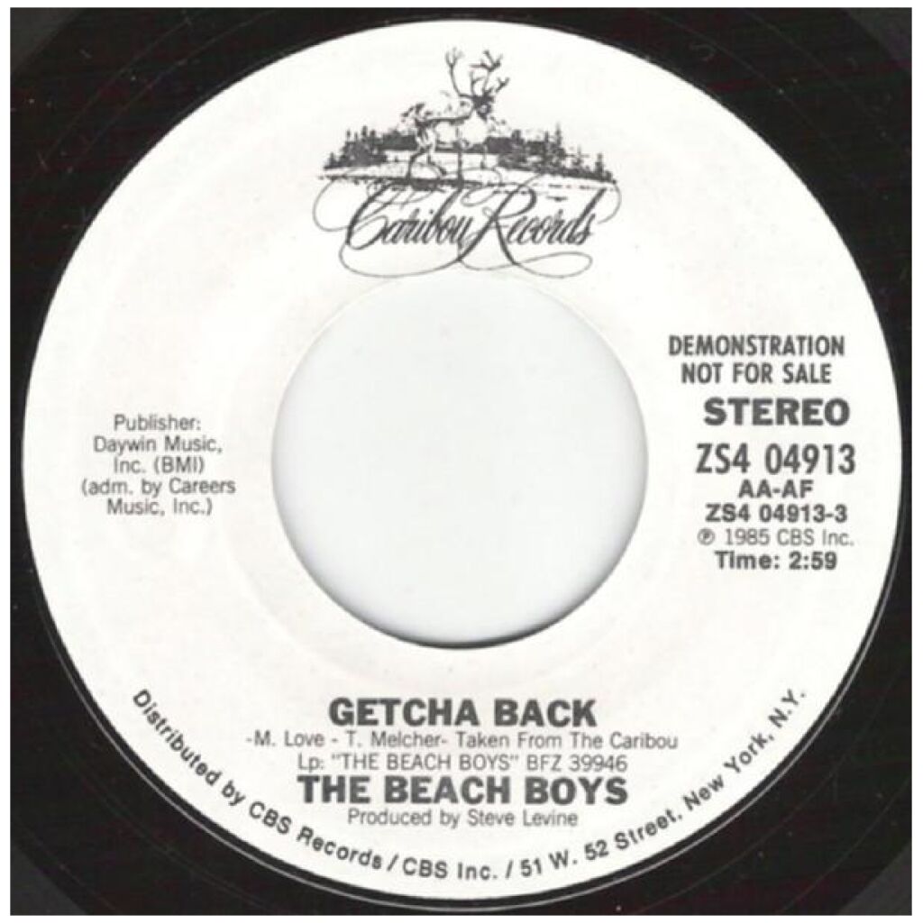 The Beach Boys - Getcha Back (7, Single, Promo)