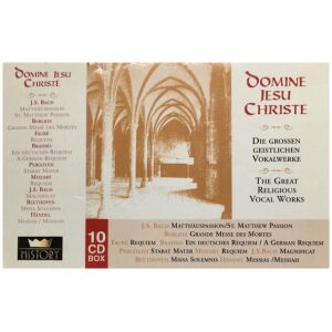 Bach*, Berlioz*, Fauré*, Brahms*, Pergolesi*, Mozart*, Beethoven*, Händel* - Domine Jesu Christe. Die Großen Geistlichen Vokalwerke = The Great Religious Vocal Works (10xCD, RM + Box, Comp)