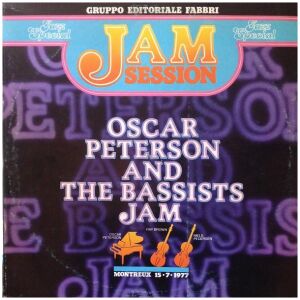 Oscar Peterson, Ray Brown, Niels Pedersen* - Oscar Peterson And The Bassists Jam (LP, Album, RE)
