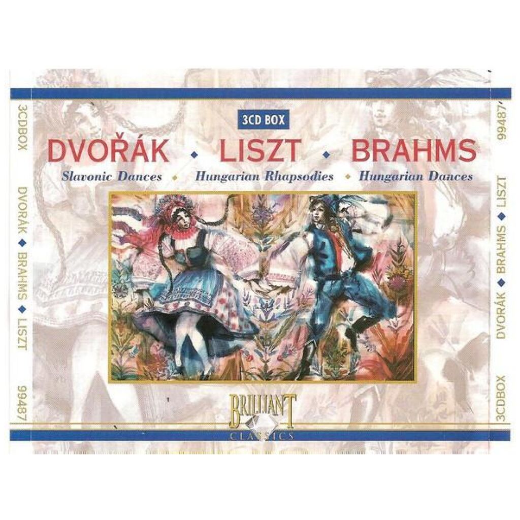 Antonin Dvořák* / Johannes Brahms / Franz Liszt - Slavonic Dances / Hungarian Dances / Hungarian Rhapsodies (3xCD, Comp)