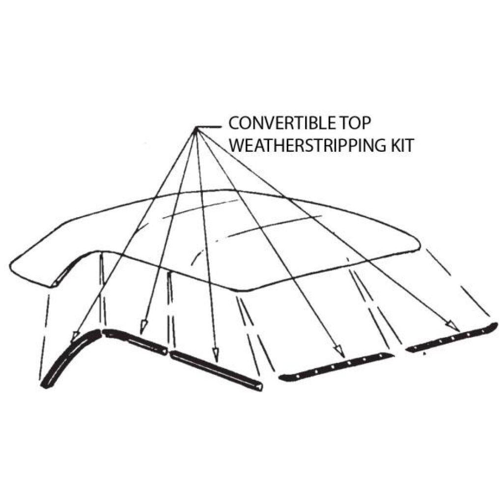 Convertible Roof Rail Weatherstrip