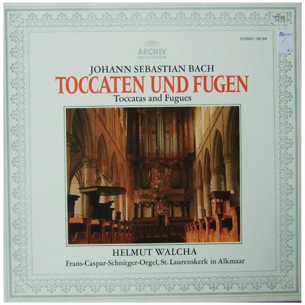 Johann Sebastian Bach - Helmut Walcha - Toccaten Und Fugen (LP, Album, RE)