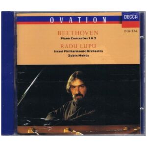 Beethoven* - Radu Lupu, Israel Philharmonic Orchestra, Zubin Mehta - Piano Concertos 1 & 2 (CD, Album, RE)