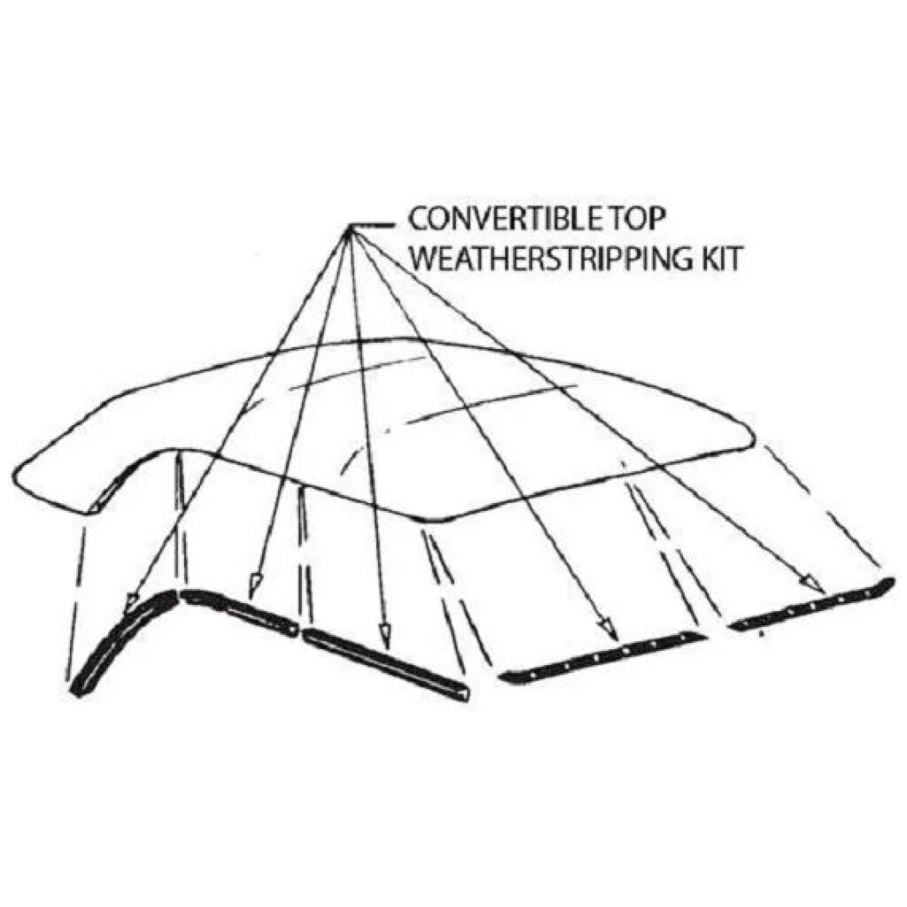 Convertible Roof Rail Weatherstrips