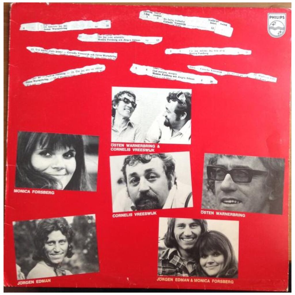 Cornelis Vreeswijk, Östen Warnerbring, Monica Forsberg & Jörgen Edman - Cornelis, Östen, Monica Forsberg, Jörgen Edman (LP, Album, Comp)