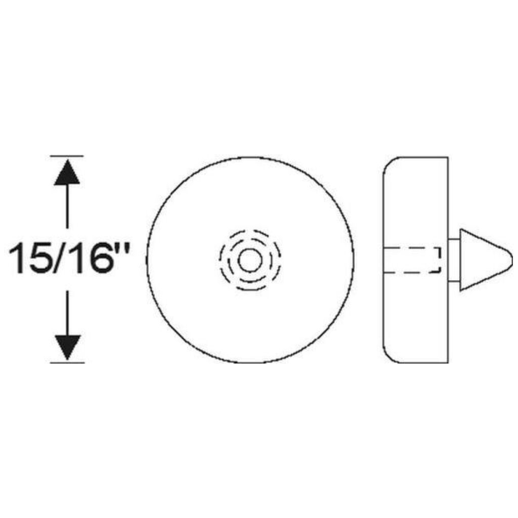 Bagage Gummistopp 15/16" 1965-72 2dr 4dr ht cab sedan Chevrolet Pontiac Buick