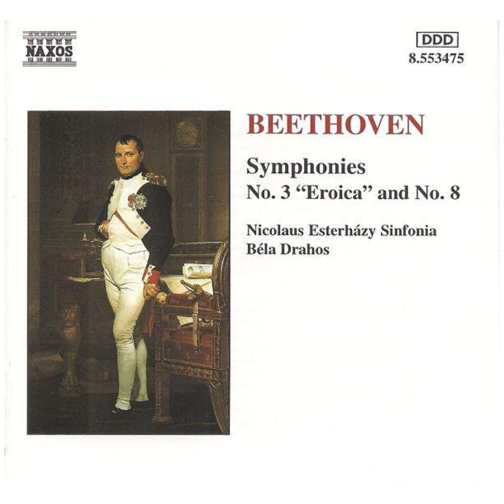 Beethoven* / Nicolaus Esterházy Sinfonia / Béla Drahos* - Symphonies - No. 3 Eroica And No. 8 (CD)