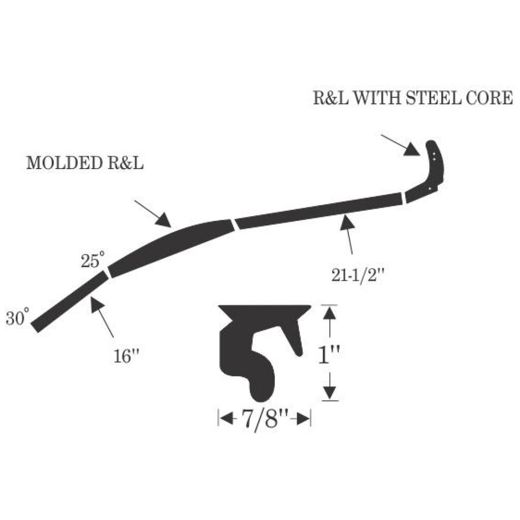 Convertible Roof Rail Weatherstrip