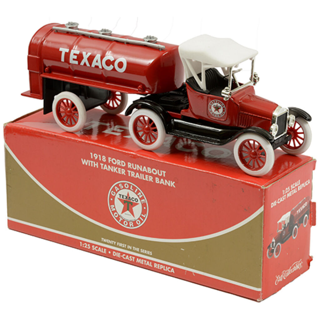 Texaco 1918 Ford Runabout with Tank Trailer Bank