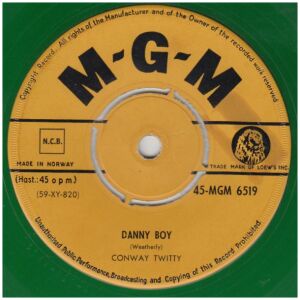 Conway Twitty - Danny Boy / Halfway To Heaven (7, Single, Gre)