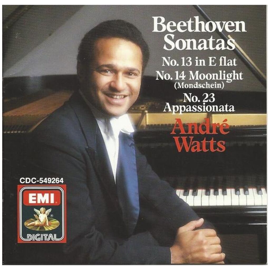 Beethoven*, André Watts - Sonatas No. 13 In E Flat, No. 14 Moonlight, No. 23 Appassionata (CD, Album, Club)