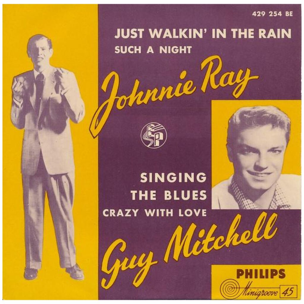 Johnnie Ray / Guy Mitchell - Just Walkin In The Rain / Singing The Blues (7, EP)