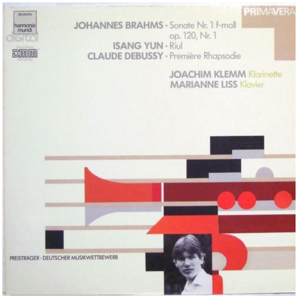 Johannes Brahms / Isang Yun / Claude Debussy - Joachim Klemm, Marianne Liss* - Sonate Nr. 1 F-Moll Op. 120, Nr. 1 / Riul / Première Rapsodie (LP, Album, Gat)