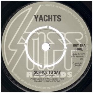 Yachts - Suffice To Say (7, Kno)