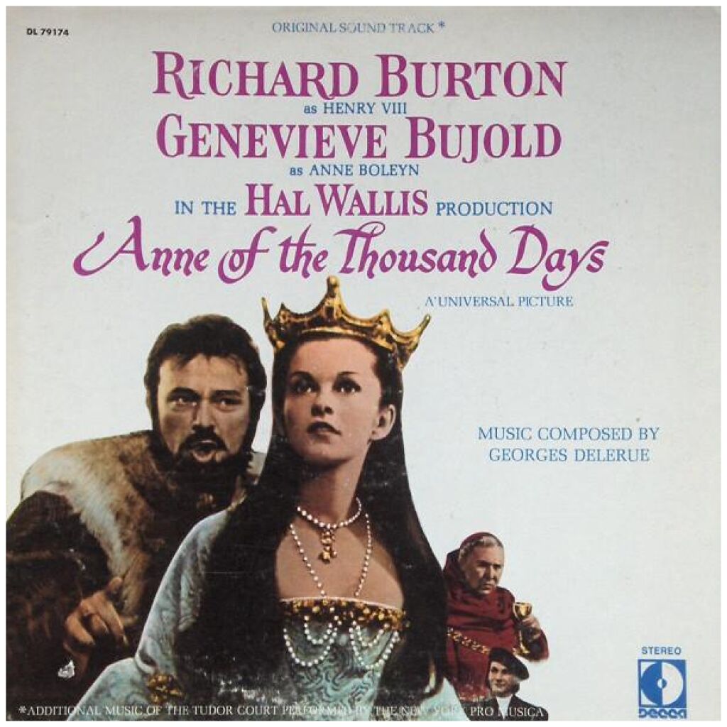 Georges Delerue / New York Pro Musica - Original Sound Track Anne Of The Thousand Days (LP, Album)