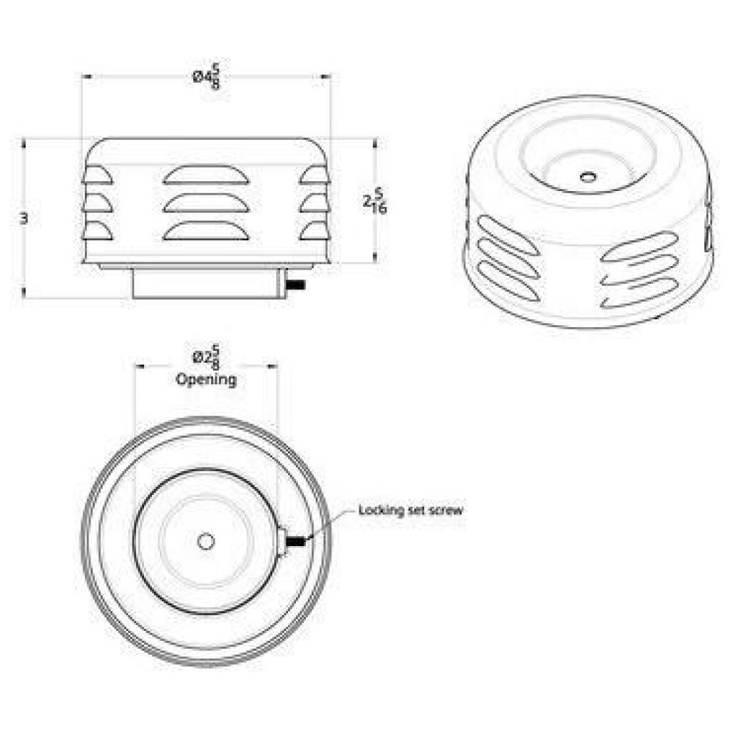 Kromad Custom luftrenare håldiameter 2-5/8",