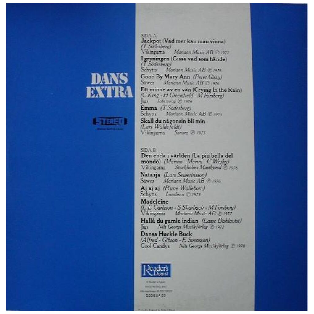 Various - Dans Extra Med Svenska Dansband (LP)