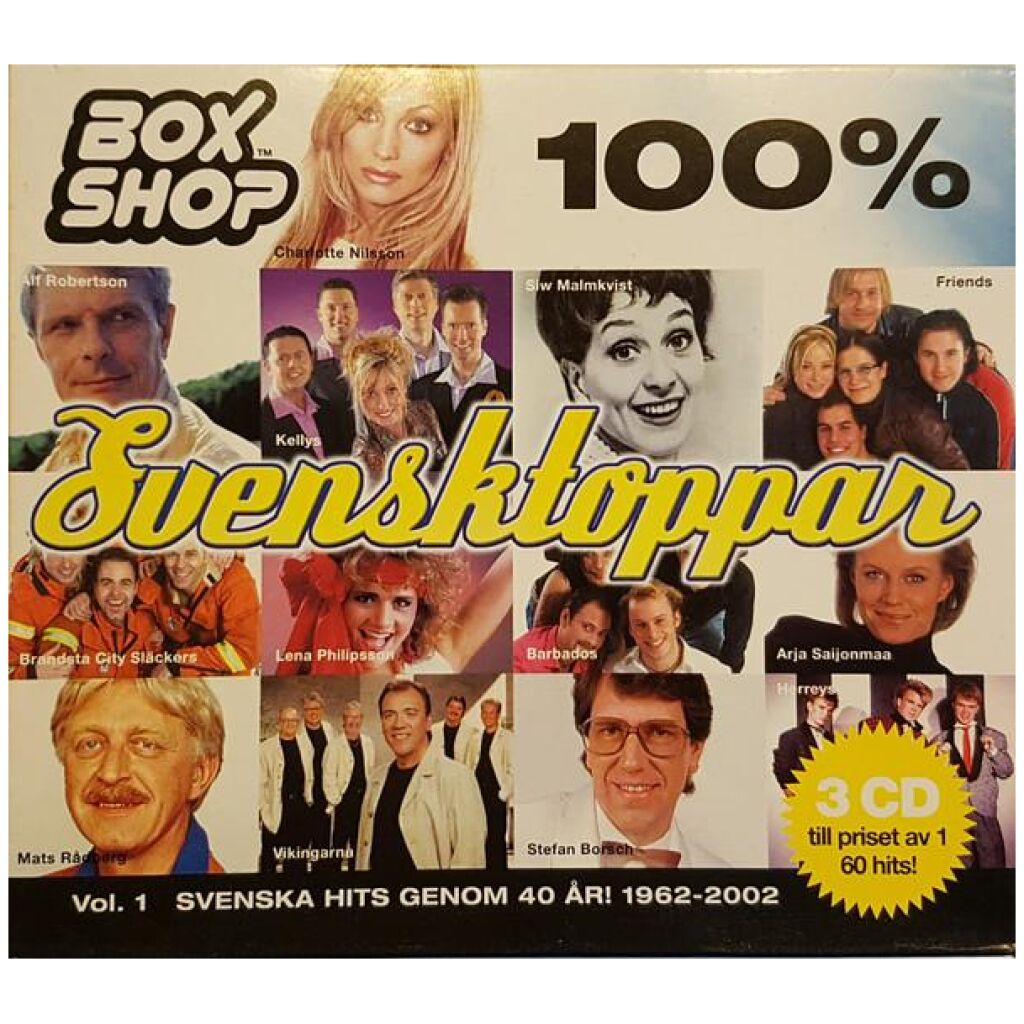 Various - 100% Svensktoppar Vol. 1 (3xCD, Comp, Box)