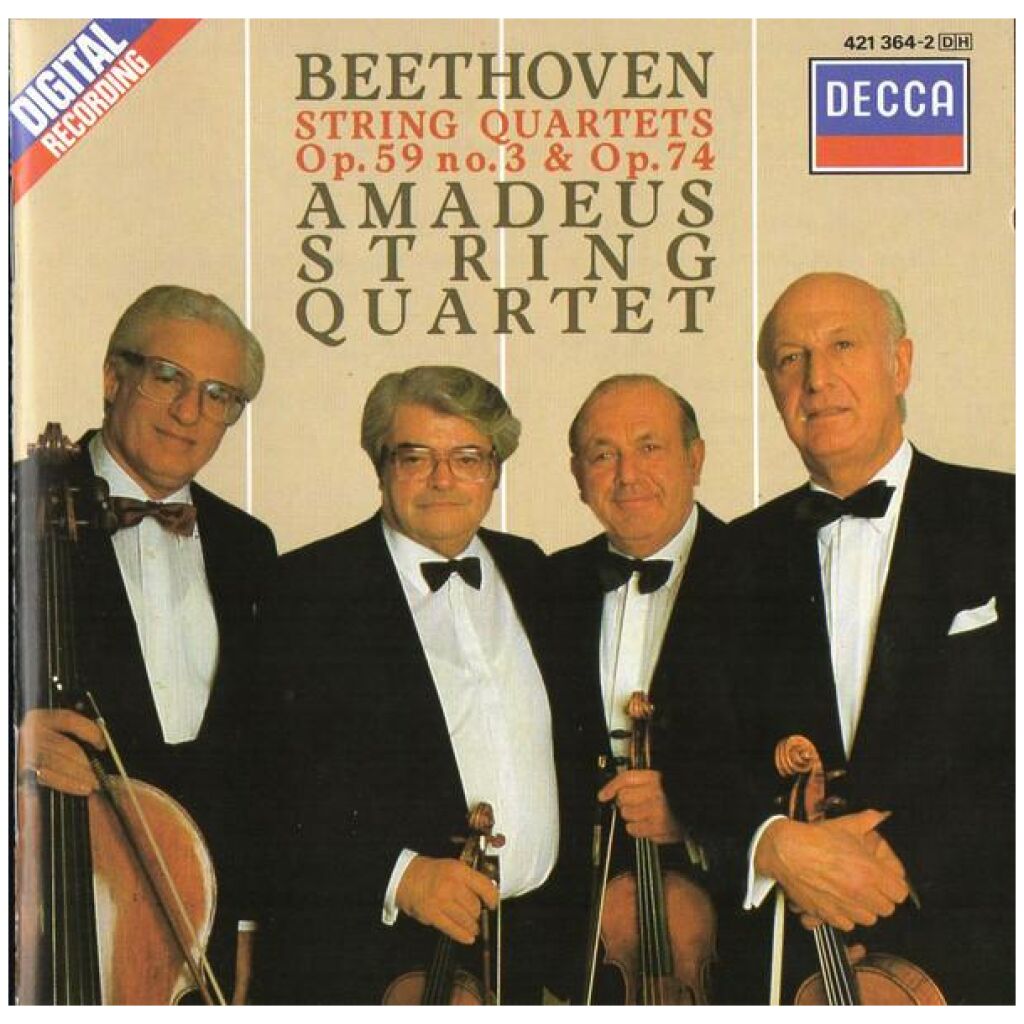 Beethoven*, Amadeus String Quartet* - String Quartets Op.59 No.3 & Op.74 (CD)
