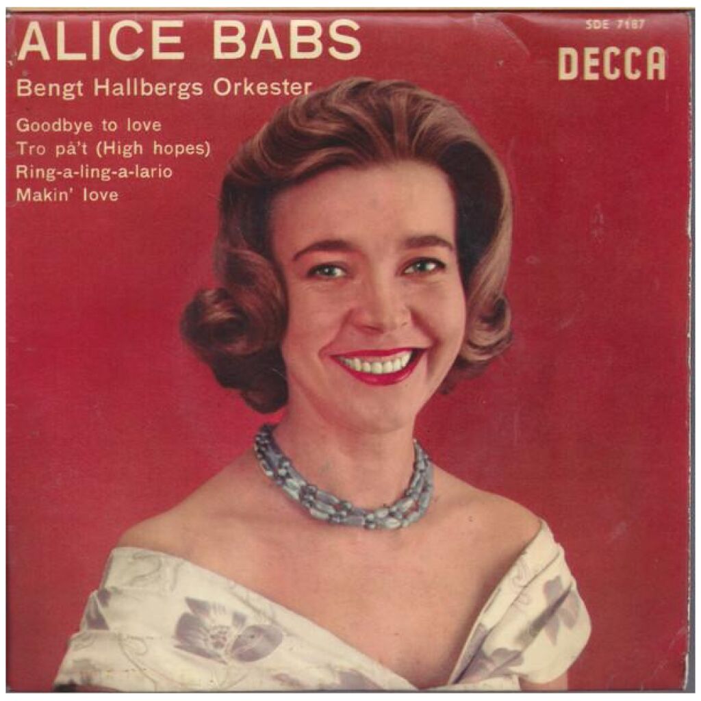Alice Babs - Goodbye To Love (7, EP)