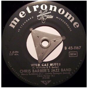 Chris Barbers Jazz Band - Wild Cat Blues / Petite Fleur (7, Single, Tri)