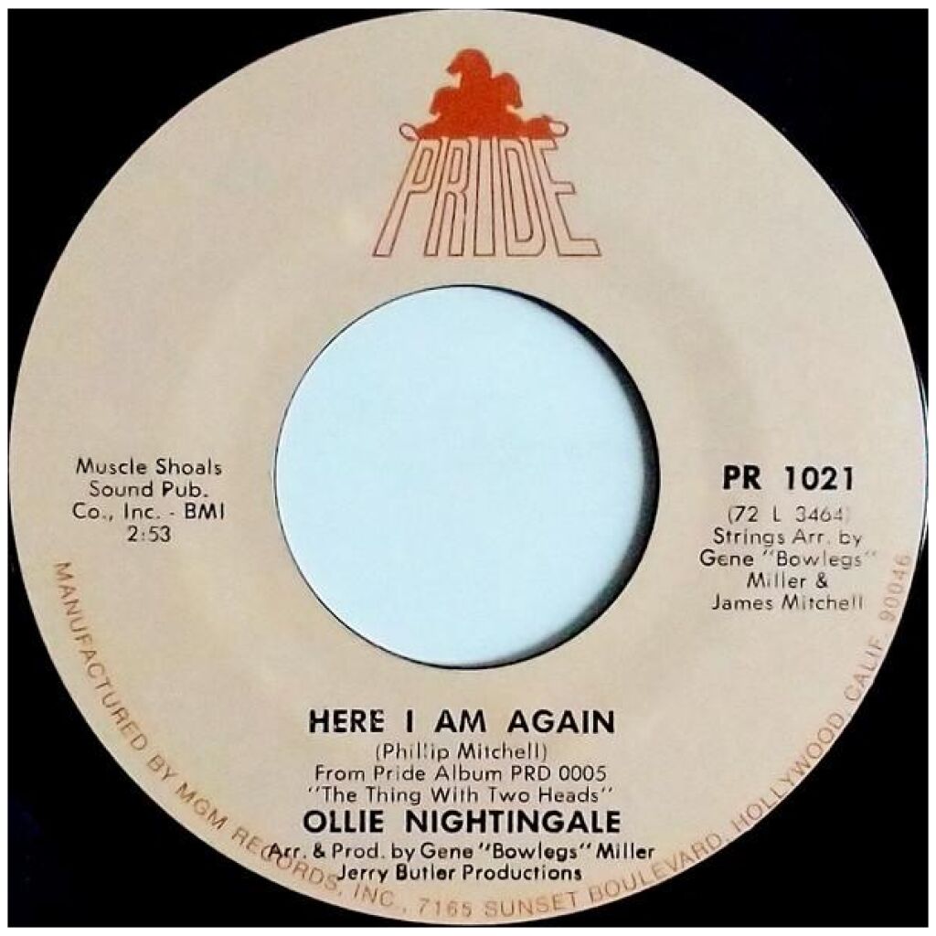 Ollie Nightingale - Here I Am Again / A Good Woman At Home (Is Better Than Two In The Streets) (7, Single)