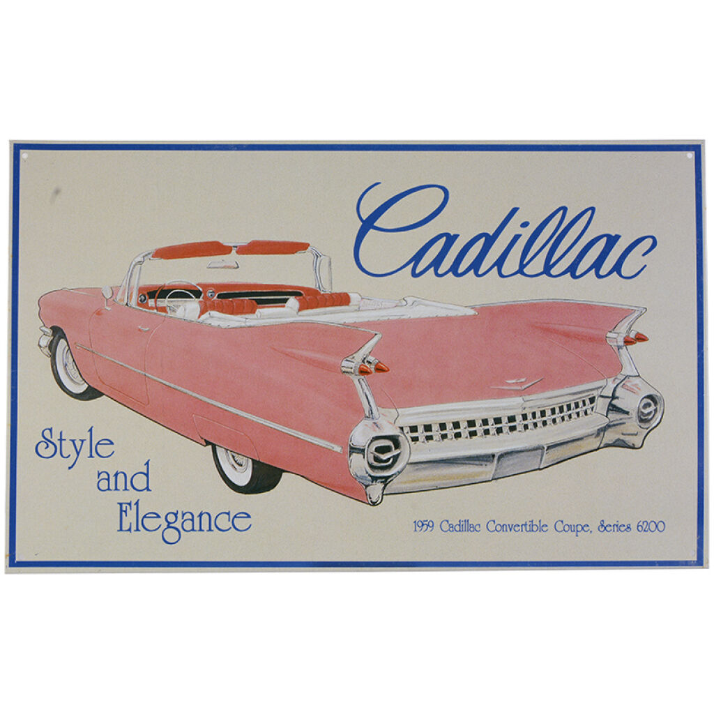 Cadillac 1959 Plåtskylt 400 X 245 mm