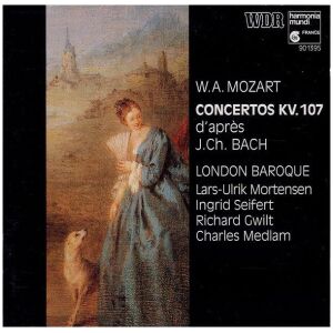 W.A. Mozart* / London Baroque, Lars-Ulrik Mortensen*, Ingrid Seifert, Richard Gwilt, Charles Medlam - Concertos KV.107 Daprès J.Ch. Bach (CD, Album)>