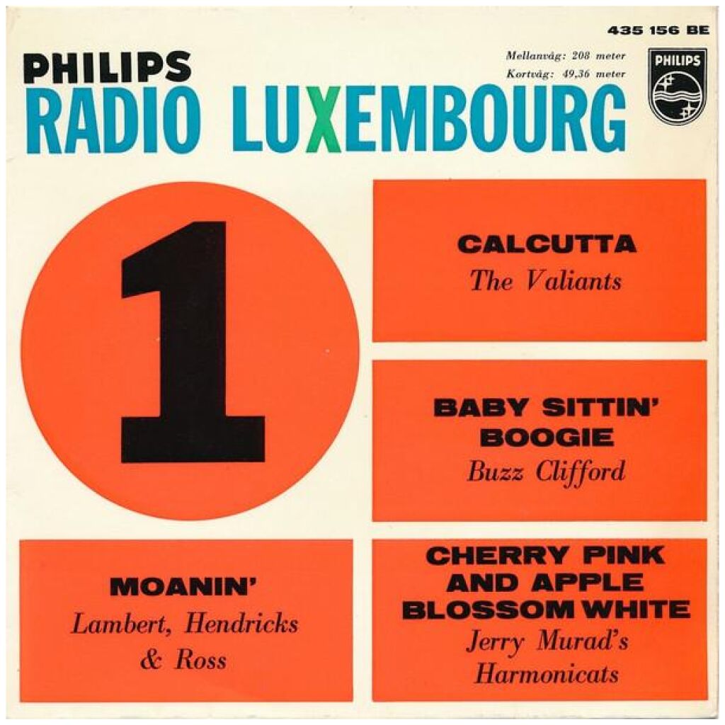 Various - Philips Radio Luxembourg 1 (7, EP, Comp)