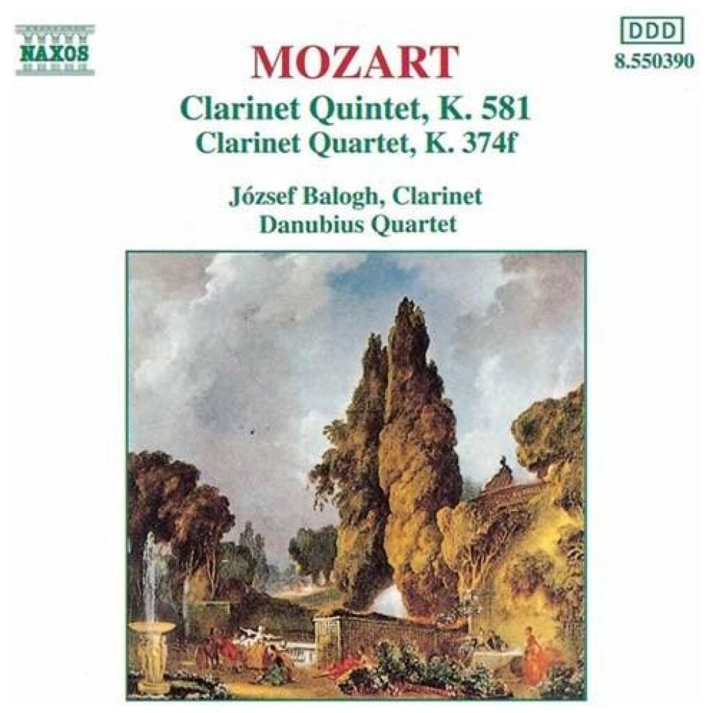 Mozart*, József Balogh (2), Danubius Quartet - Clarinet Quintet, K.581, Clarinet Quartet, K.374f (CD, Album)