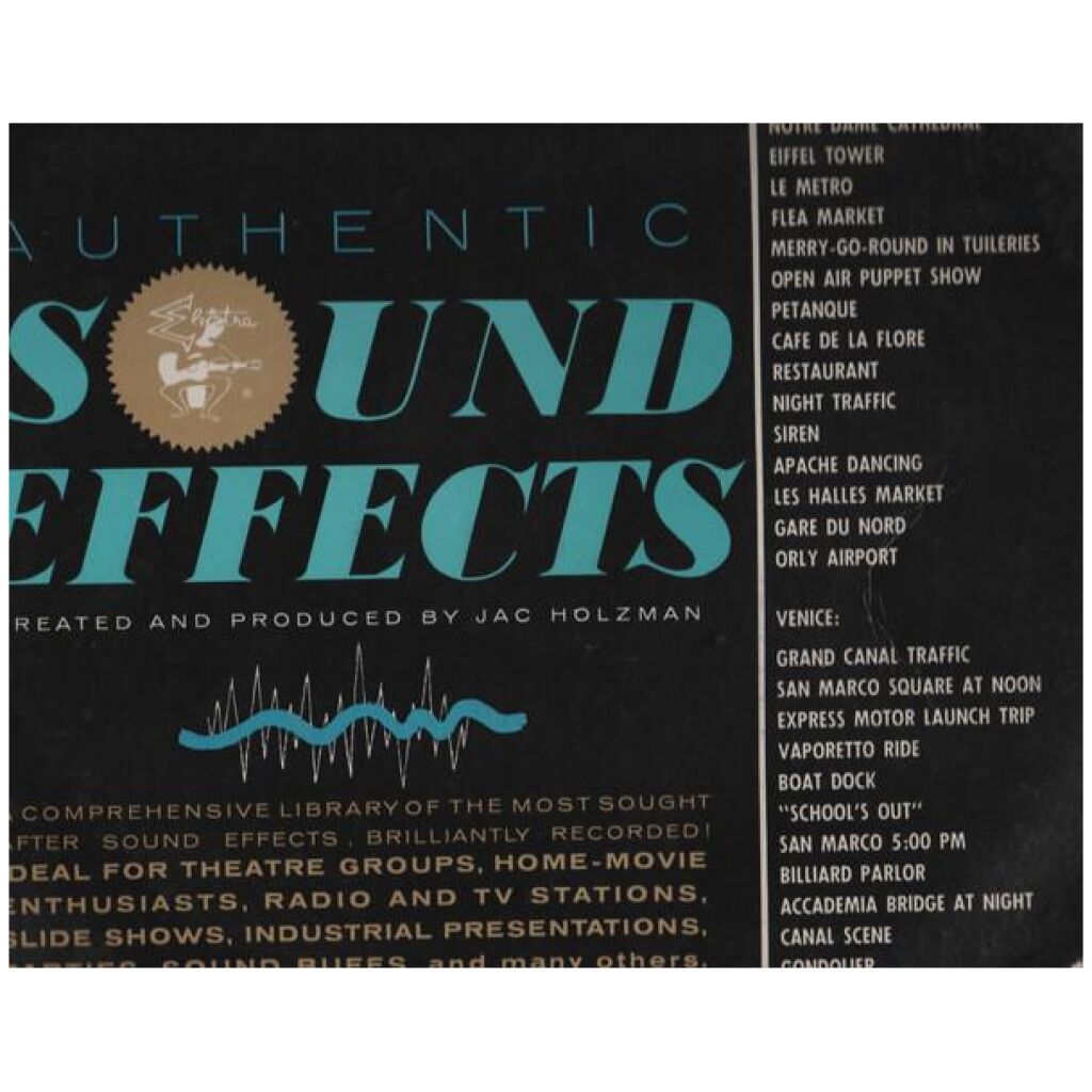 Jac Holzman - Authentic Sound Effects Volume 11 - The Sounds Of Europe Series Paris + Venice (LP, Album, But)