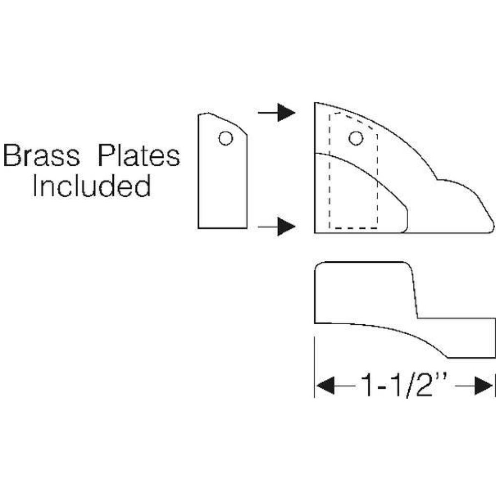 Front Bow Corner Filler 1948-49 2dr cab Cadillac Oldsmobile Buick