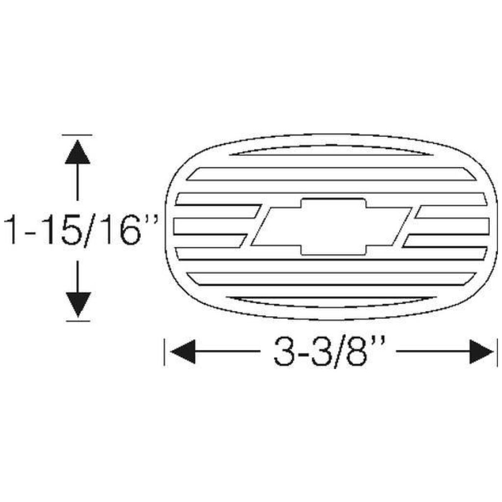 Pedalgummi "Bowtie" 1937-41 2dr 4dr cab sedan Chevrolet