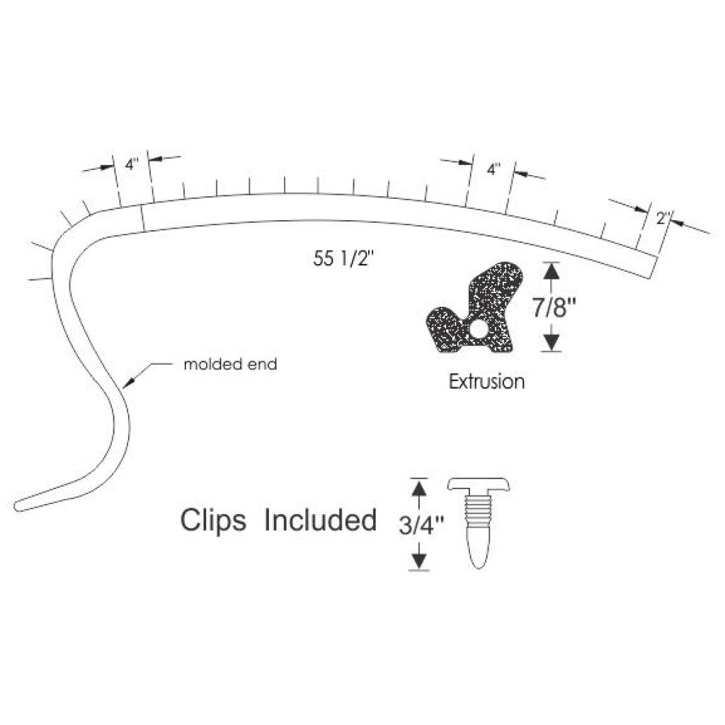 Hardtop Roof Rail Weatherstrip