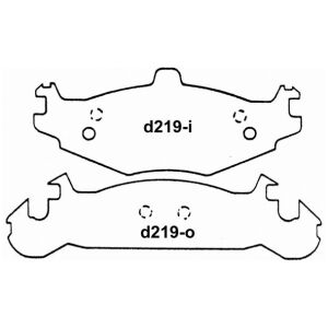 Bromsbelägg fram MOPAR 1984- 1990 mx219b