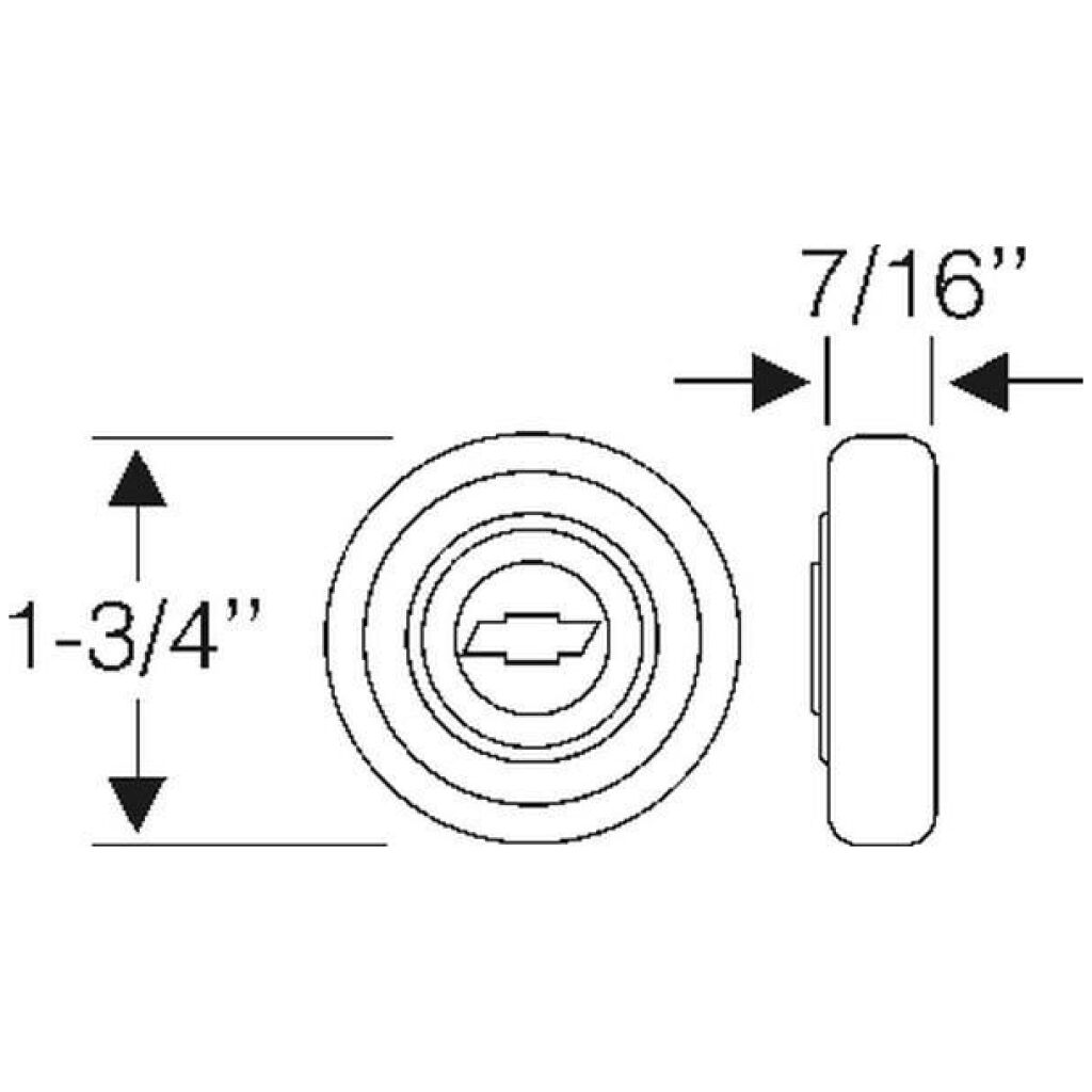 Accelerator rod button cover 1929-32 2dr 4dr cab sedan Chevrolet