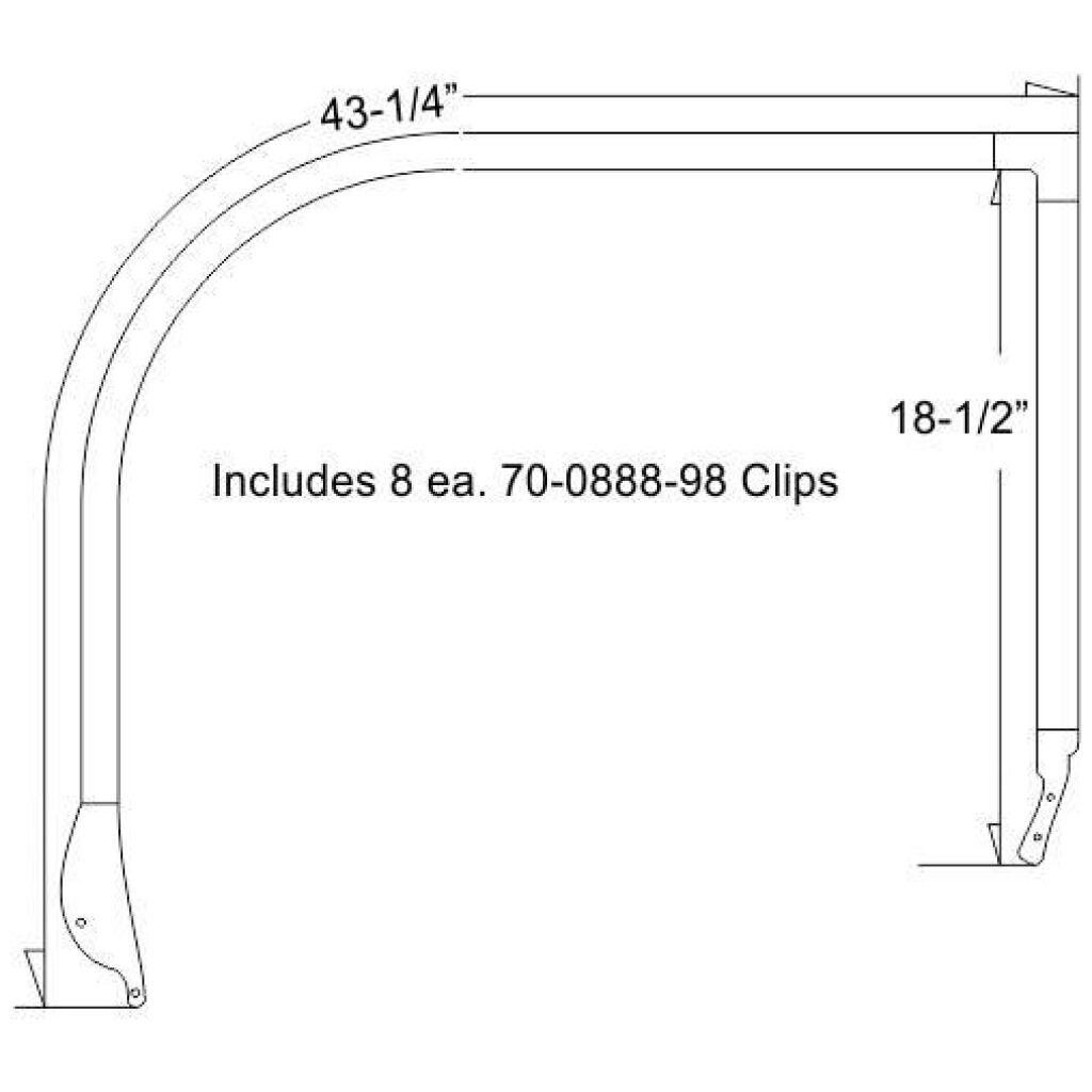 Hardtop Front Roof Rail Weatherstrip