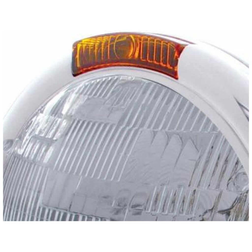 Classic Headlight Assembly With H6024 Bulb & Amber Turn Signal
